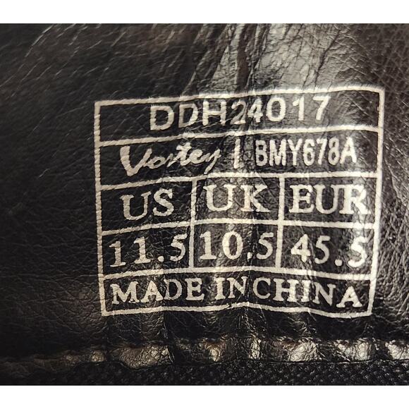 Vostey Men's Casual Motorcycle Combat Ankle Dress Boots Color Black Size 11.5 - Picture 14 of 15